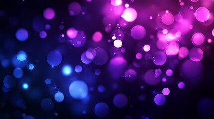 Abstract Bokeh Background: Purple and Blue Lights