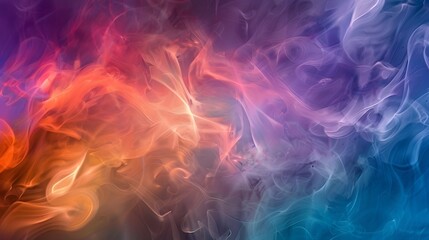 Obraz premium Abstract Smoke: A mysterious abstract background with wisps of colorful smoke swirling and blending. 