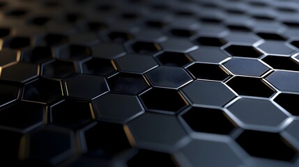 Fototapeta premium Intricate Hexagonal Graphene Pattern Representing Material Science Advancements