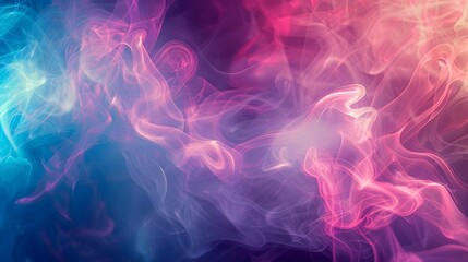 Obraz premium Abstract Smoke: A mysterious abstract background with wisps of colorful smoke swirling and blending. 