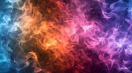 Obraz premium Abstract Smoke: A mysterious abstract background with wisps of colorful smoke swirling and blending. 