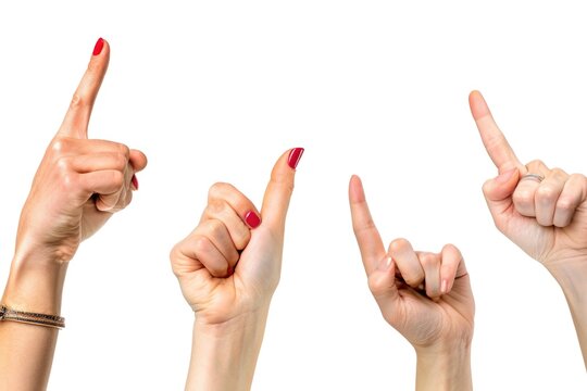 A group of people counting on their fingers, a common practice for quick math calculations