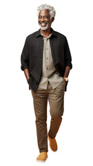 PNG A black senior standing portrait adult.