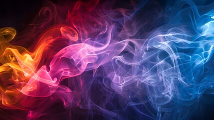 Obraz premium Abstract Smoke: A mysterious abstract background with wisps of colorful smoke swirling and blending. 