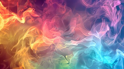 Obraz premium Abstract Smoke: A mysterious abstract background with wisps of colorful smoke swirling and blending. 