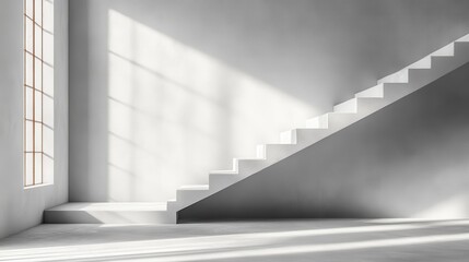 Obraz premium A minimalistic solid white background with even, flat lighting perfect for e commerce or branding visuals.