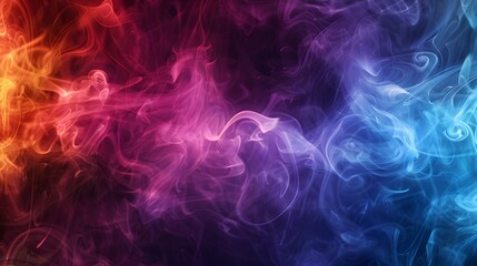 Fototapeta premium Abstract Smoke: A mysterious abstract background with wisps of colorful smoke swirling and blending. 