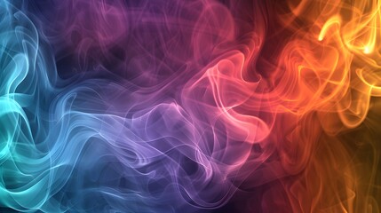 Obraz premium Abstract Smoke: A mysterious abstract background with wisps of colorful smoke swirling and blending. 