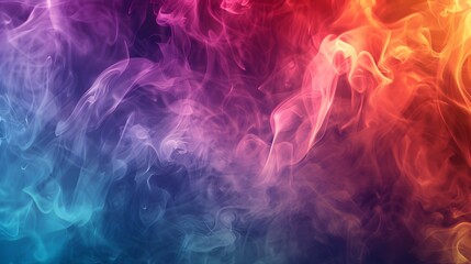 Abstract Smoke: A mysterious abstract background with wisps of colorful smoke swirling and blending. 
