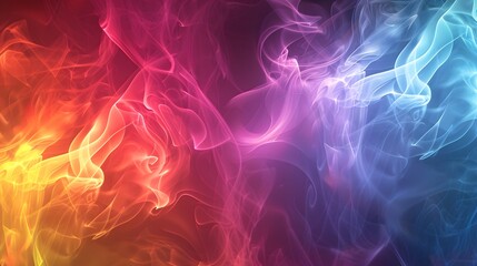 Abstract Smoke: A mysterious abstract background with wisps of colorful smoke swirling and blending. 
