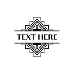 Ornamental Square Lattice Frame Design for Elegant Labels