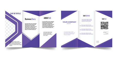 Purple Set of Flyer design layout for business. Abstract with color vector illustration on background.