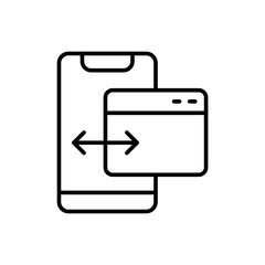 Responsive design outline icons, minimalist vector illustration ,simple transparent graphic element .Isolated on white background