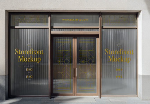 Modern Storefront Window Mockup