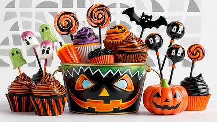 Collection of Halloween sweet candy
