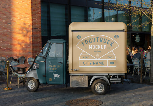 Small Cargo Truck Mockup