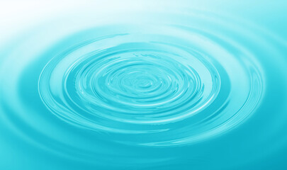 水色の水の波紋の背景素材