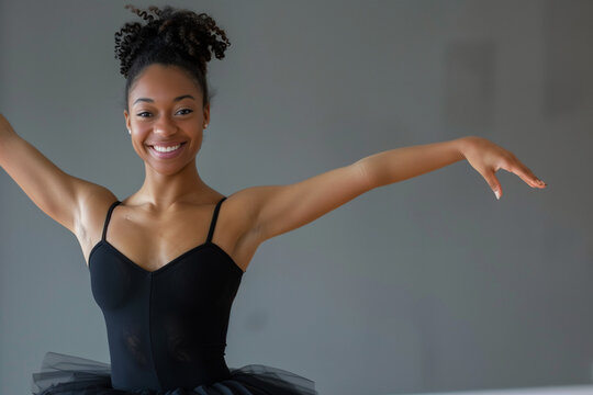 Ballet Dancer Teacher Demonstrating Classical Ballet Movements in a Dance Class at a Top Ballet Academy