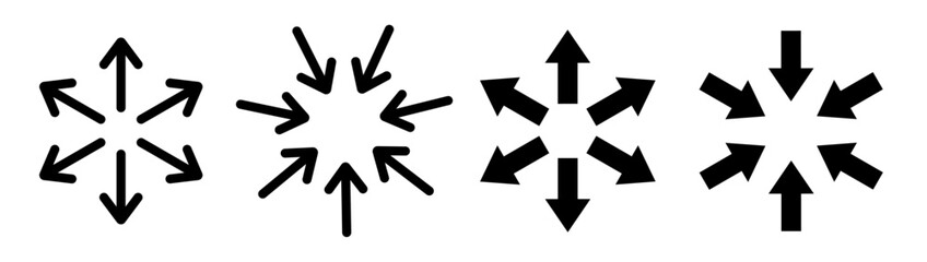 meeting point seperate sread assembly arrow icon