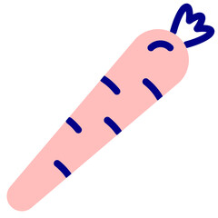 carrot mixed outline vector icon