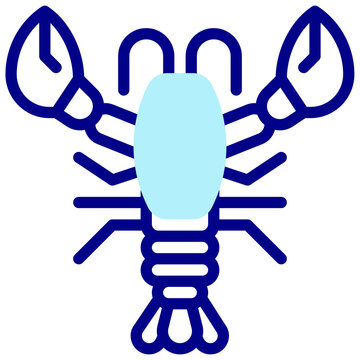 recommend clip art: lobster mixed outline vector icon