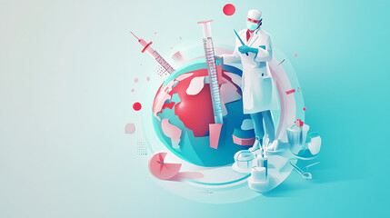 World Anaesthesia Day Logo Design illustration