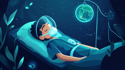 World Anaesthesia Day Logo Design illustration