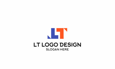LT letter logo design. Vector