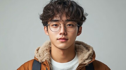 안경을 쓴 젊은 남자의 초상화