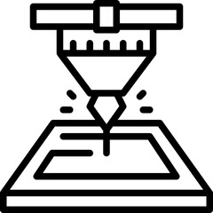 Laser cutting machine icon