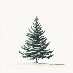 Fototapeta premium Majestic Pine Tree in Winter Wonderland
