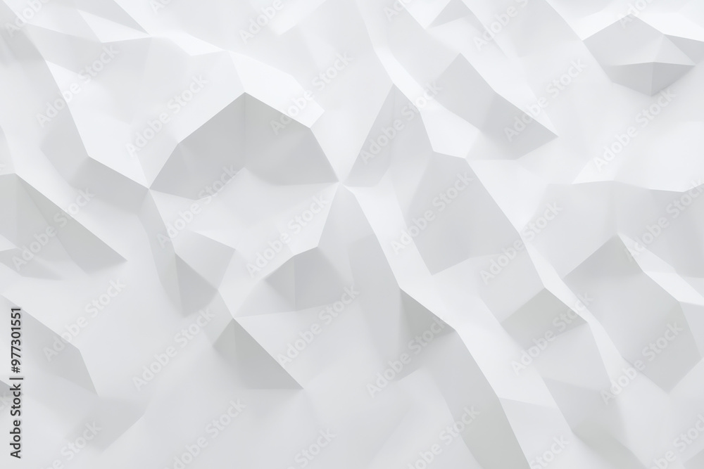 Poster abstract white geometric pattern with textured polygons. minimalistic design perfect for backgrounds