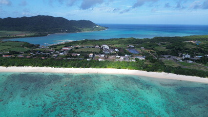 Drone view of Ishigaki Island, Okinawa, Japan