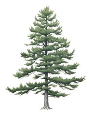 Fototapeta premium PNG Pine tree drawing sketch plant.