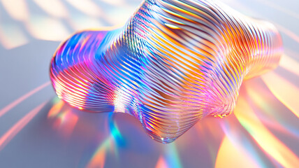 Abstract rainbow white background design, 3d rendering	
