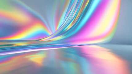 Obraz premium Abstract rainbow white background design, 3d rendering 