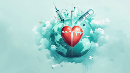 World Anaesthesia Day Logo Design illustration