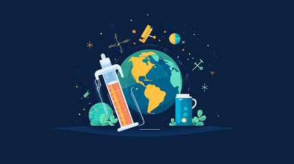 World Anaesthesia Day Logo Design illustration