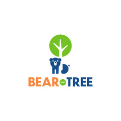 Bear and tree logo