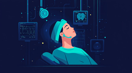 World Anaesthesia Day Logo Design illustration