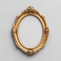 Gold Oval Frame.