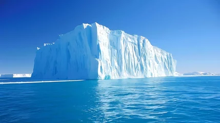 Fototapete Rund The recess of glaciers and polar iceberg due to warming oceans © NASIR