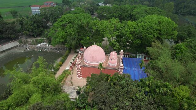 Aerial view of Atia mosque, Dhaka Division, Delduar, Bangladesh