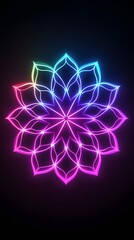 Fototapeta premium Abstract Neon Mandala Design