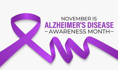 Alzheimer's disease awareness month is observed every year in november. November’s Focus: Raising Awareness for Alzheimer’s Disease”. Banner poster, flyer and background design template.