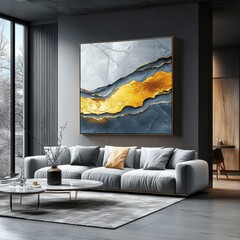 Gold Abstract Wall Art.
