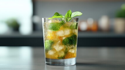 Minty Mojito in a Glass