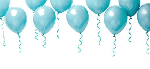 PNG Blue balloons party decoration