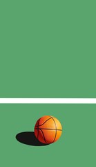 Fototapeta premium basketball on the court