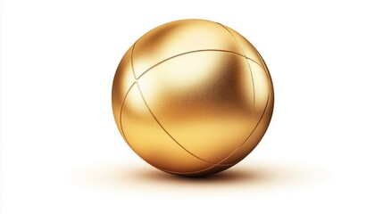 A volleyball icon with a gold color, symbolizing victory or a championship, isolated on a white background.